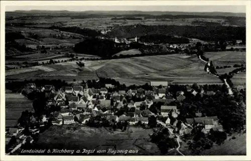 Ak Lendsiedel Kirchberg an der Jagst in Baden Württemberg, Fliegeraufnahme