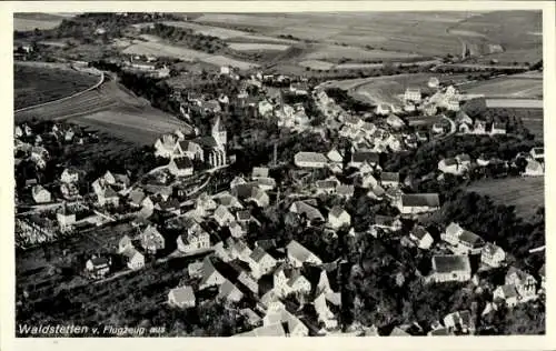 Ak Waldstetten im Ostalbkreis Württemberg, Fliegeraufnahme