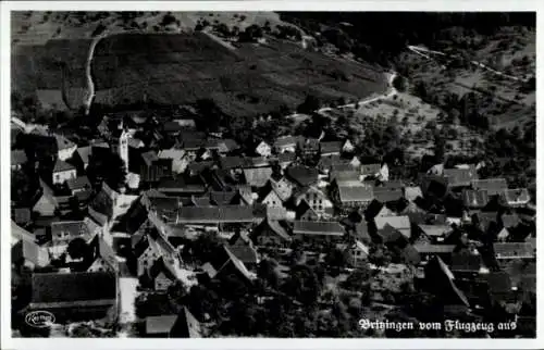 Ak Britzingen Müllheim in Baden Schwarzwald, Fliegeraufnahme