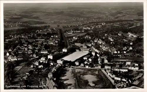 Ak Zweibrücken in der Pfalz, Fliegeraufnahme