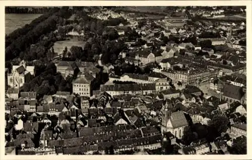 Ak Zweibrücken in der Pfalz, Fliegeraufnahme