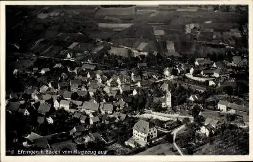 Ak Efringen Kirchen am Oberrhein, Fliegeraufnahme