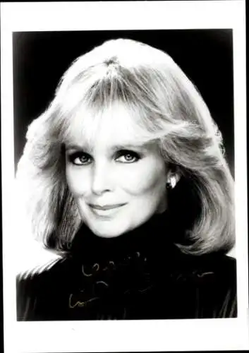 Foto Schauspielerin Linda Evans, Portrait, Autogramm
