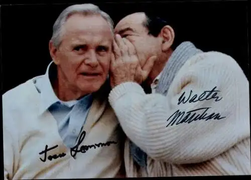 Foto Schauspieler Jack Lemonn und Walter Matthau, Autogramm