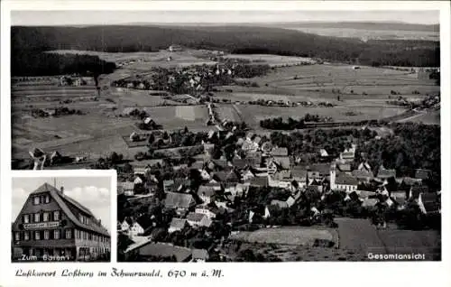 Ak Loßburg im Schwarzwald, Fliegeraufnahme, Gasth. zum Bären