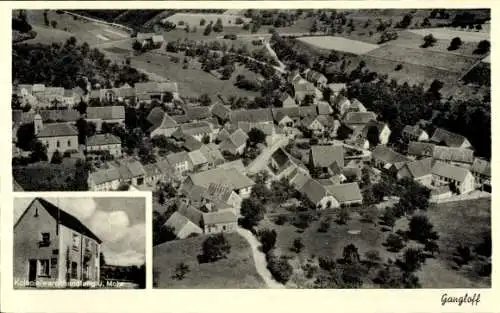 Ak Gangloff Becherbach in der Pfalz, Fliegeraufnahme, Geschäftshaus J. Mohr