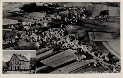 Ak Dorfgütingen Feuchtwangen in Mittelfranken, Fliegeraufnahme, Kaufhaus Karl Hornberger