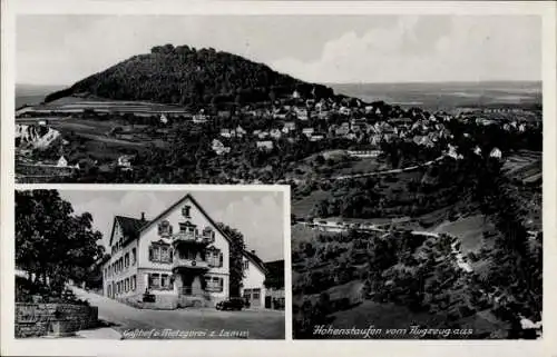 Ak Hohenstaufen Göppingen in Württemberg, Fliegeraufnahme, Gasthof z. Lamm