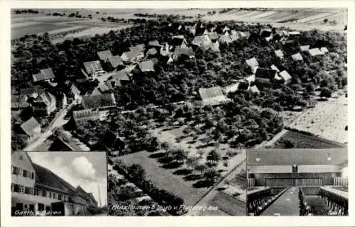 Ak Holzhausen Sulz am Neckar, Fliegeraufnahme, Gasthaus zum Bären, Inh. Wilhelm Zeller