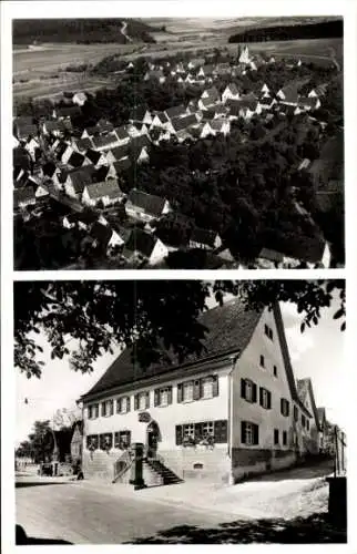 Ak Bildechingen Horb am Neckar, Fliegeraufnahme, Gasthof u. Brauerei z. Löwen