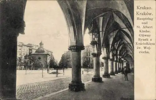 Ak Kraków Krakau Polen, Hauptring, St. Albert Kirche