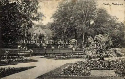 Ak Szczecin Stettin Pommern, Parkhaus