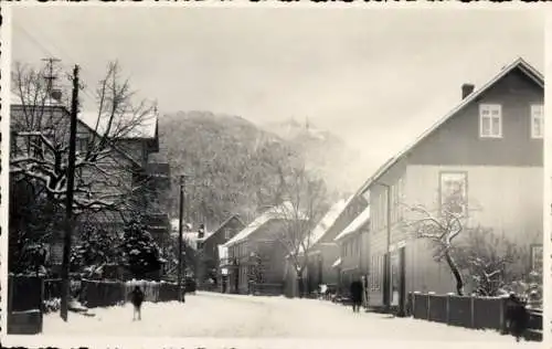 Foto Ak Bad Harzburg am Harz, Ortspartie, Winter