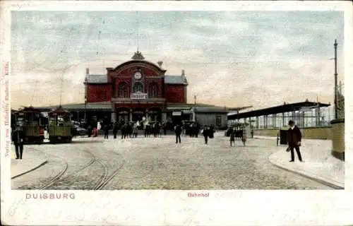 Ak Duisburg im Ruhrgebiet, Bahnhof