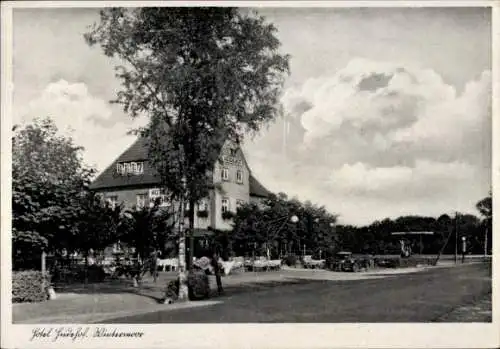 Ak Wintermoor Schneverdingen in der Lüneburger Heide, Hotel Heidehof