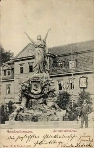 Ak Sondershausen im Kyffhäuserkreis Thüringen, Jubiläumsdenkmal