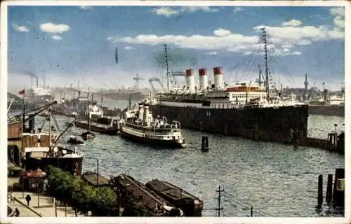 Ak Hamburg, Dampfer Cap Polonio im Hafen, HSDG