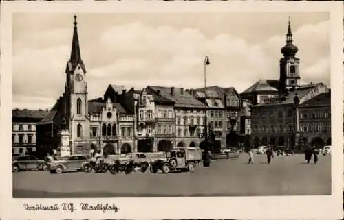 Ak Trutnov Trautenau Riesengebirge Region Königgrätz, Marktplatz