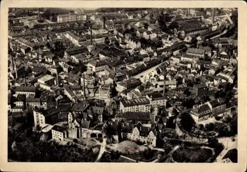 Ak Glauchau in Sachsen, Fliegeraufnahme