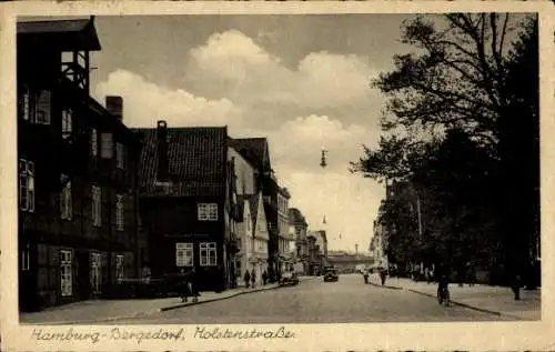 Ak Hamburg Bergedorf, Holstenstraße, Straßenpartie