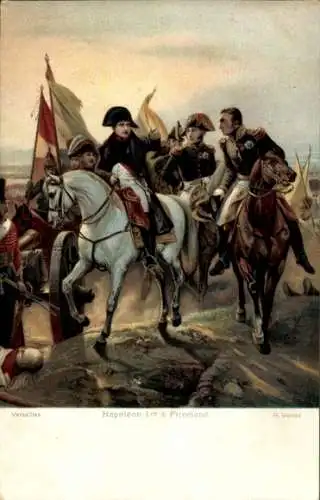 Künstler Ak Vernet, H., Napoleon I., Schlacht bei Friedland