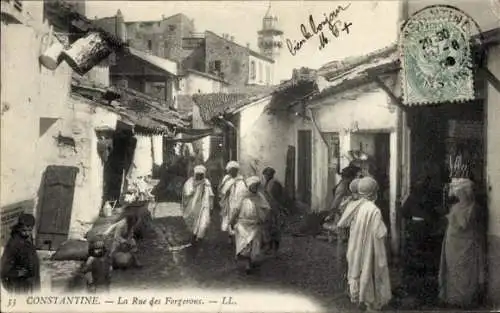 Ak Constantine Algerien, Rue des Forgerons