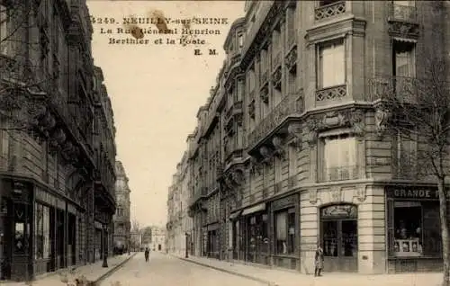 Ak Neuilly sur Seine Hauts de Seine, Rue General Henrion Bertier, Poste