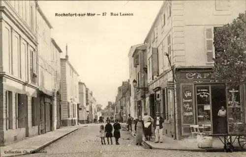 Ak Rochefort sur Mer Charente Maritime, Rue Lesson