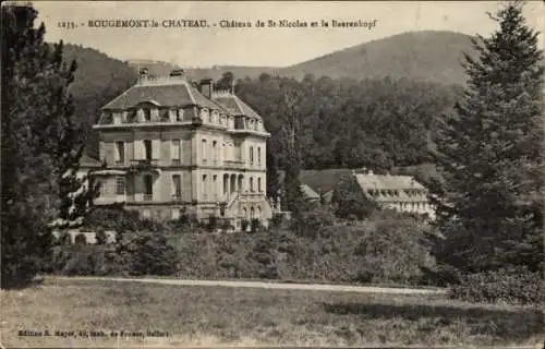 Ak Rougemont le Château Territoire de Belfort, Château de St-Nicolas, Baerenkopf