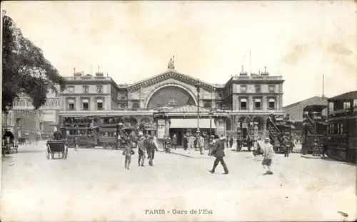 Ak Paris X, Gare de l’Est, Bahnhof