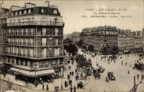 Ak Paris XII Reuilly, Boulevard Magenta, Est Palace Hotel