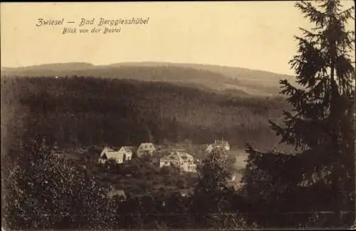 Ak Zwiesel Berggießhübel in Sachsen, Teilansicht, Blick von der Bastei