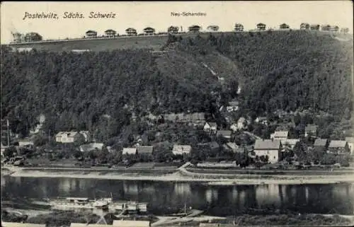 Ak Postelwitz Bad Schandau Sächsische Schweiz, Teilansicht, Neu-Schandau