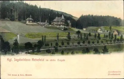 Ak Rehefeld Zaunhaus Altenberg im Erzgebirge, Königliches Jagdschloss