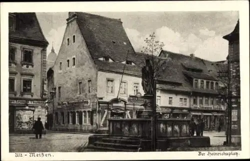 Ak Meißen in Sachsen, Brunnen auf dem Heinrichsplatz, Alt-Meißen