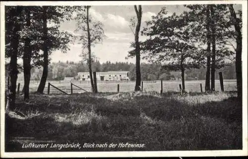 Ak Dresden Langebrück, Hofewiese