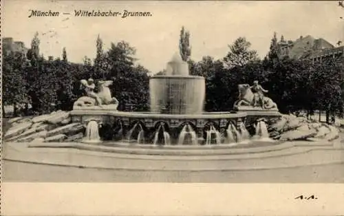 Ak München, Wittelsbacher-Brunnen