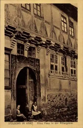 Ak Stolberg Südharz, altes Haus in der Rittergasse