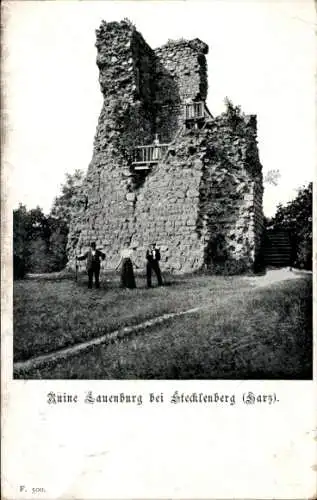 Ak Stecklenberg Thale im Harz, Ruine Lauenburg