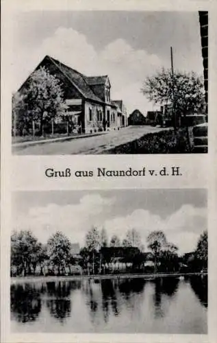 Ak Naundorf vor der Haide in Anhalt, Gasthof Erholung, Ortsansichten