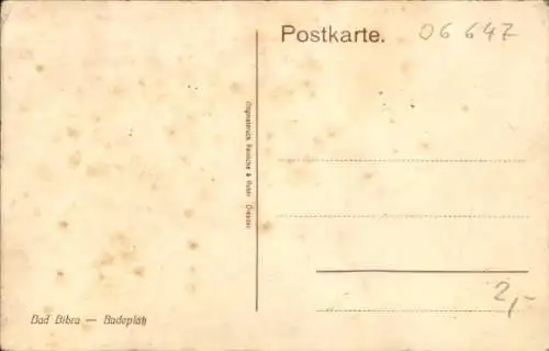 Ak Bad Bibra im Burgenlandkreis, Badeplatz