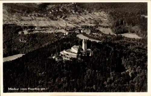 Ak Ebersteinburg Baden Baden am Schwarzwald, Fliegeraufnahme, Merkur