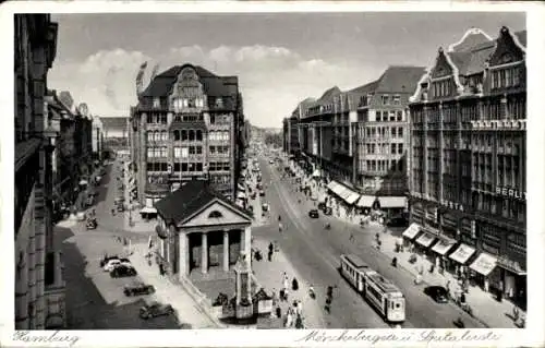 Ak Hamburg, Mönckebergstraße und Spitalerstraße