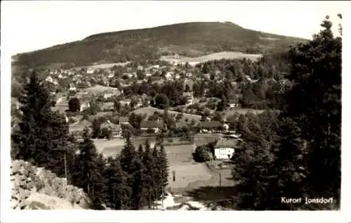 Ak Jonsdorf in der Oberlausitz Sachsen, Jonsberg, Blick von der Sprungschanze