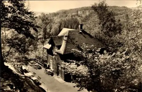 Ak Hartenstein im Erzgebirge Sachsen, Gaststätte Forsthaus Prinzenhöhle