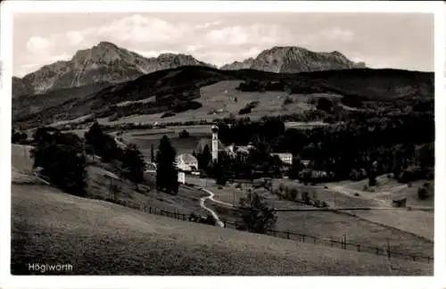 Ak Högelwörth Höglwörth Anger im Rupertiwinkel Oberbayern, Panorama