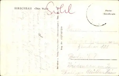 Ak Hirschbach Schleusingen in Thüringen, Gesamtansicht