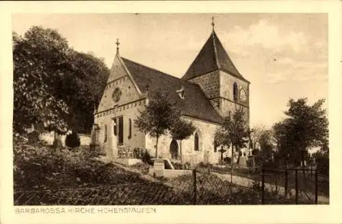 Ak Hohenstaufen Göppingen in Württemberg, Barbarossakirche