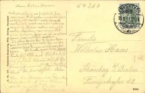 Ak Nieder Beerbach Mühltal im Odenwald, Burg Frankenstein