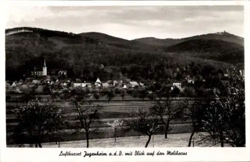 Ak Jugenheim an der Bergstraße Hessen, Gesamtansicht, Melibocus